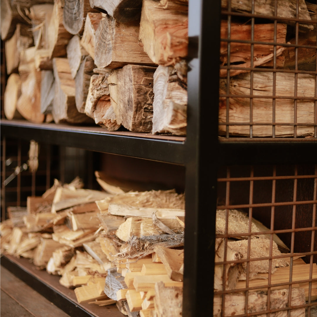 Statement Steel Firewood & Kindling Storage Box