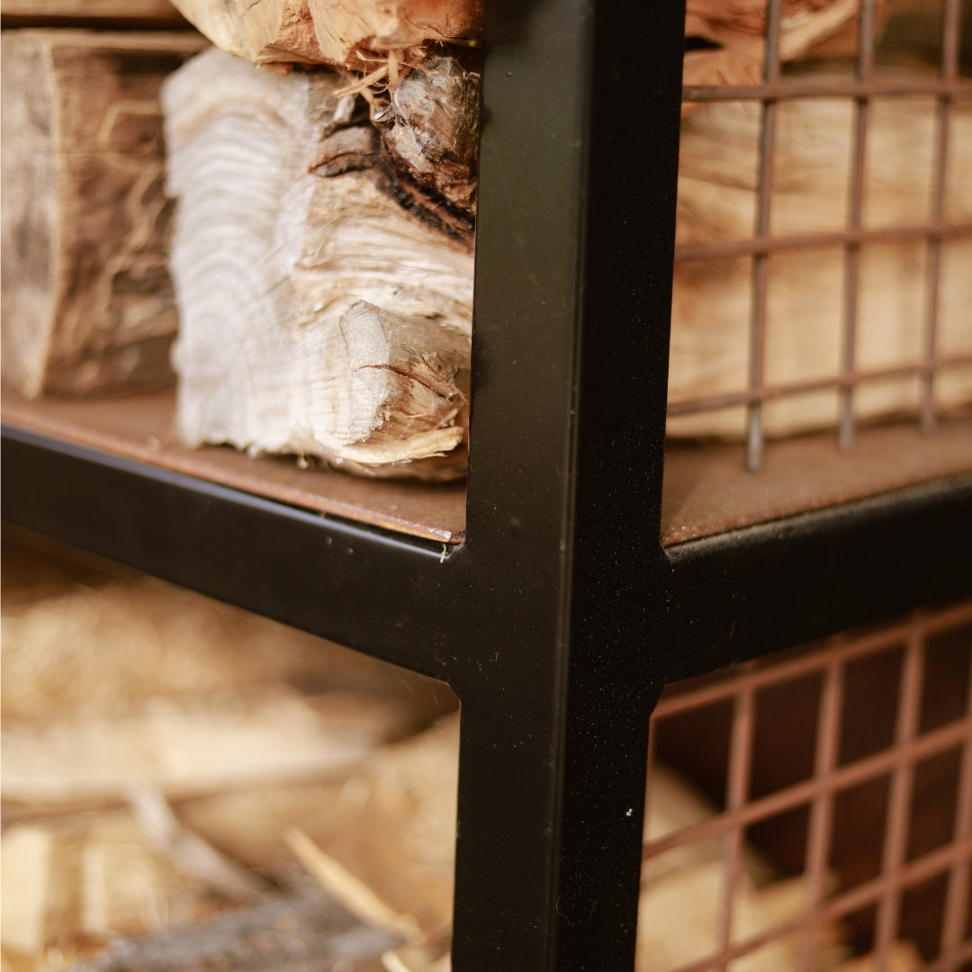 Statement Steel Firewood & Kindling Storage Box